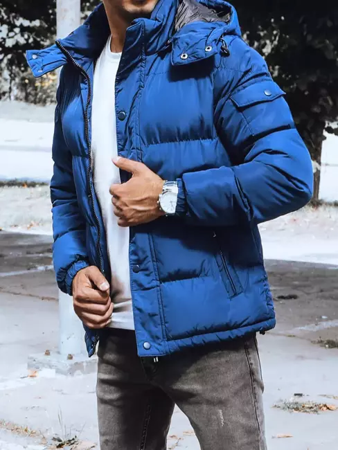 Kurtka męska zimowa pikowana niebieska Dstreet TX4262