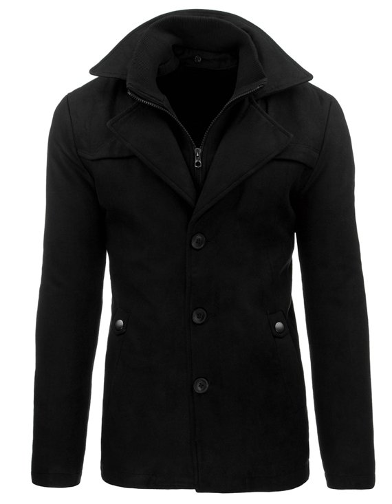 Płaszcz męski zimowy czarny (cx0331)