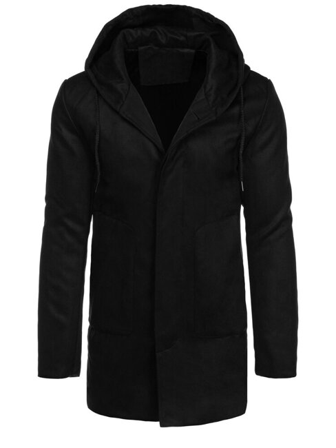 Płaszcz zimowy męski jednorzędowy czarny Dstreet CX0444