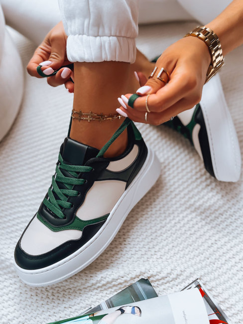 Sneakersy damskie MEILA czarno-zielone Dstreet ZY0322
