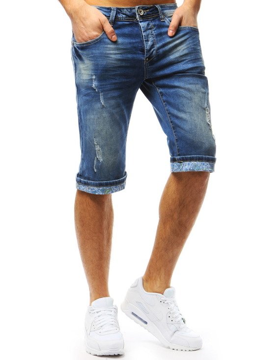 Spodenki jeansowe męskie niebieskie SX0716