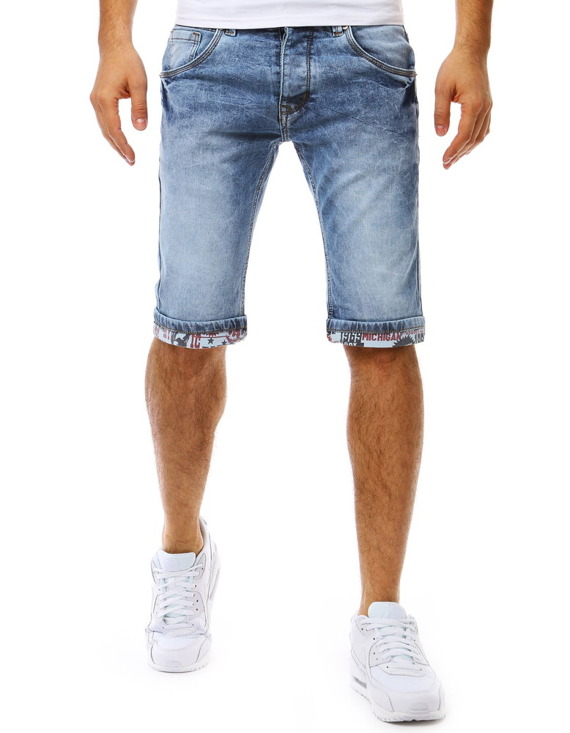 Spodenki jeansowe męskie niebieskie SX0817