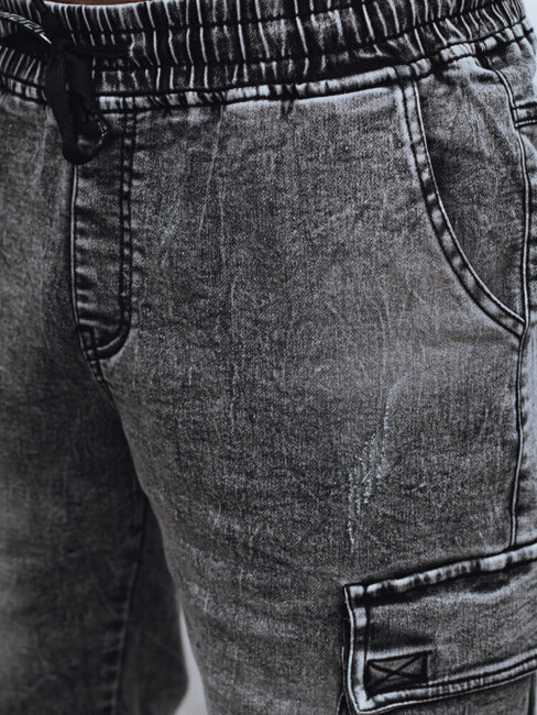 Spodenki męskie jeansowe bojówki czarne Dstreet SX2417