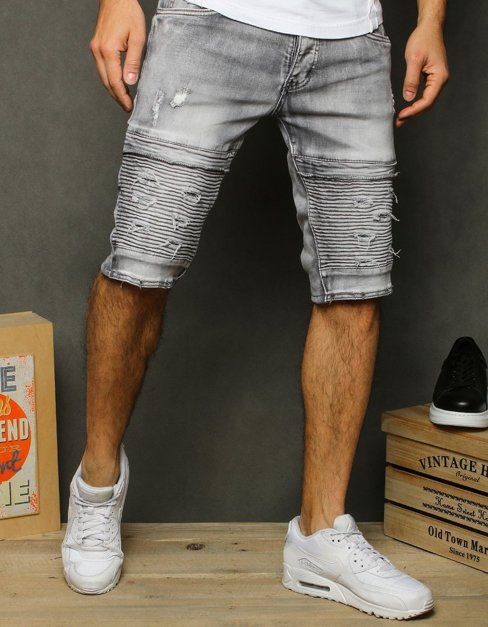 Spodenki męskie jeansowe jasnoszare Dstreet SX1205