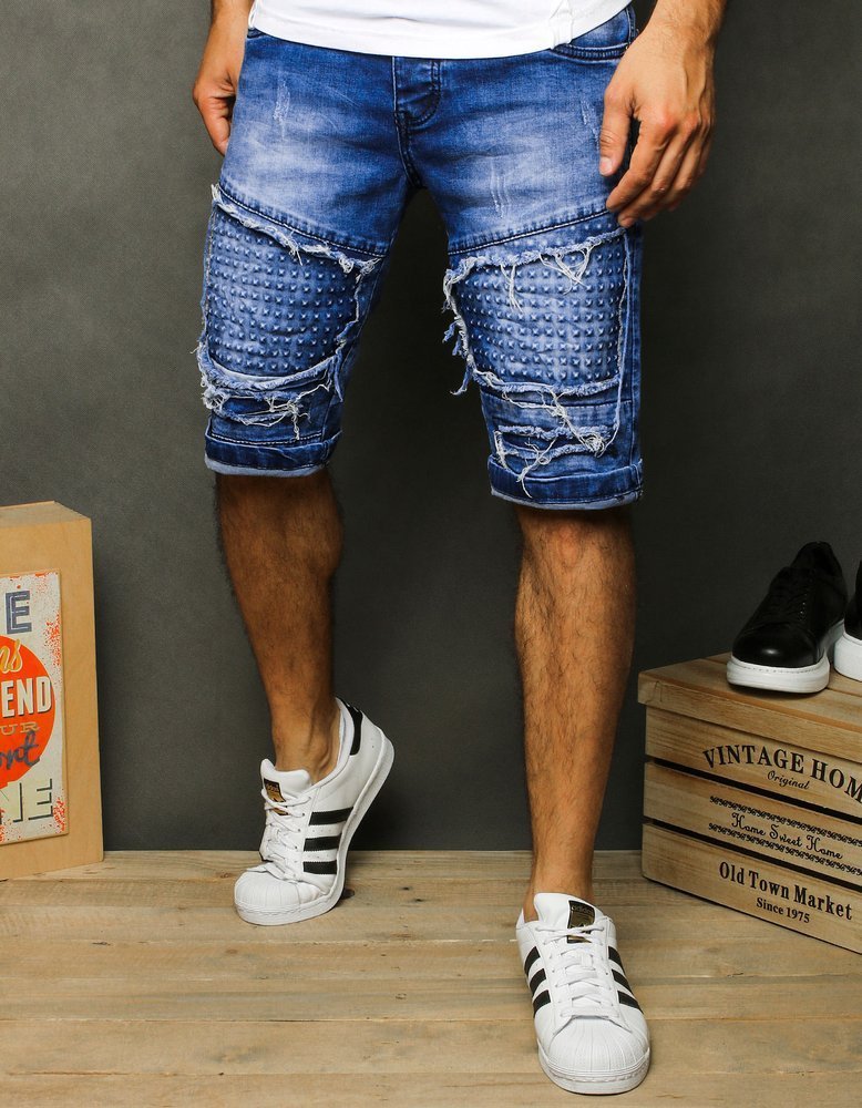 Spodenki męskie jeansowe niebieskie Dstreet SX1280