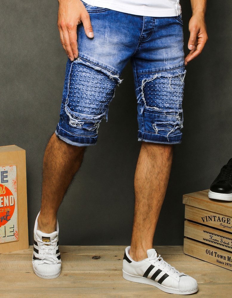 Spodenki męskie jeansowe niebieskie Dstreet SX1280