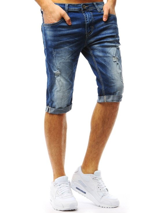 Spodenki męskie jeansowe niebieskie SX0730