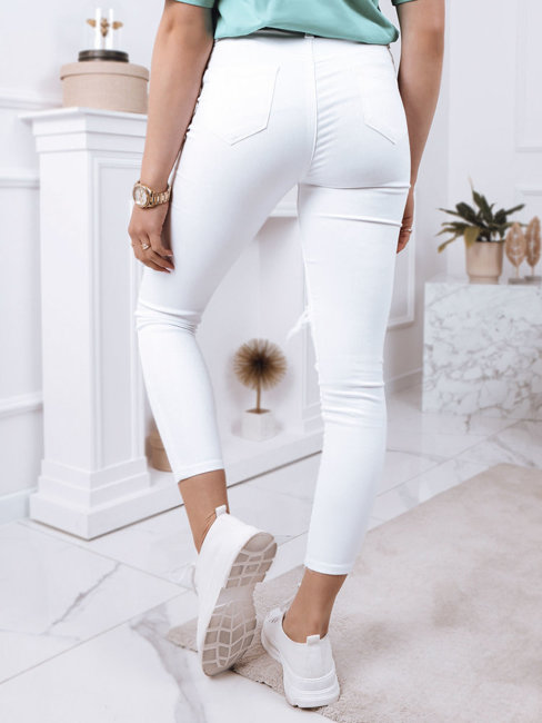 Spodnie damskie BLISA białe Dstreet UY1240