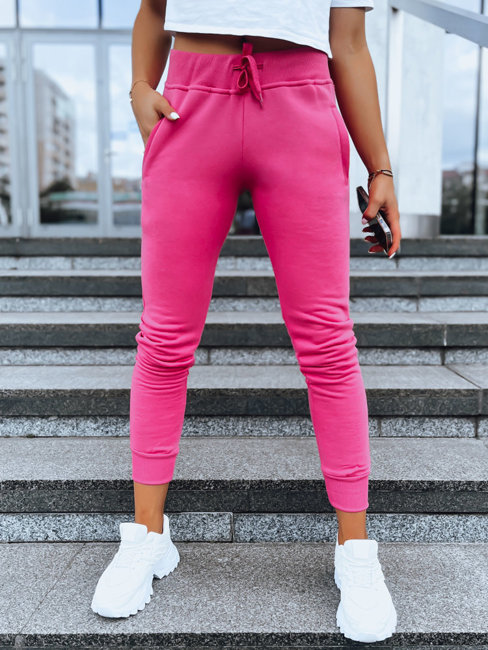 Spodnie damskie dresowe FITS różowe UY0208