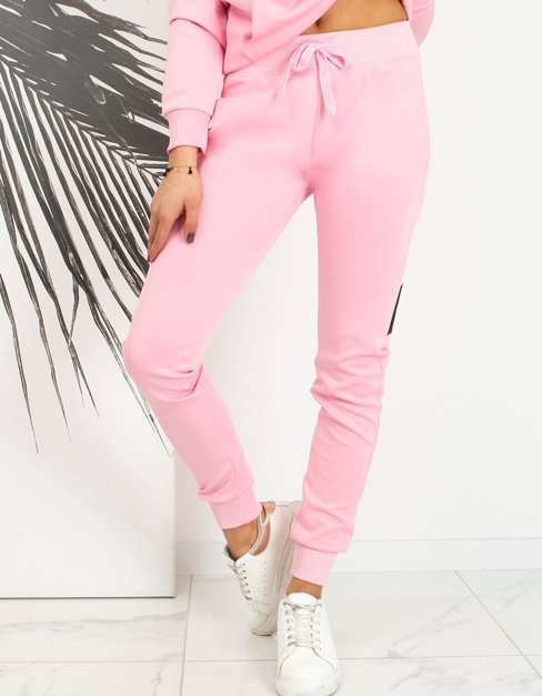 Spodnie damskie dresowe MODY różowe UY0655
