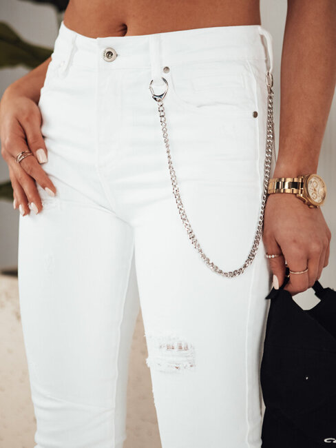 Spodnie damskie jeansowe ALEX białe Dstreet UY1878