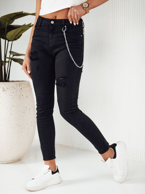 Spodnie damskie jeansowe ALEX czarne Dstreet UY1881