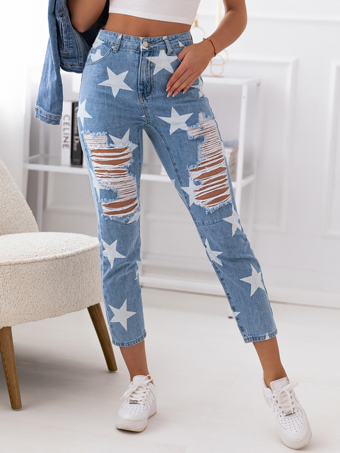 Spodnie damskie jeansowe CALI niebieskie Dstreet UY1094
