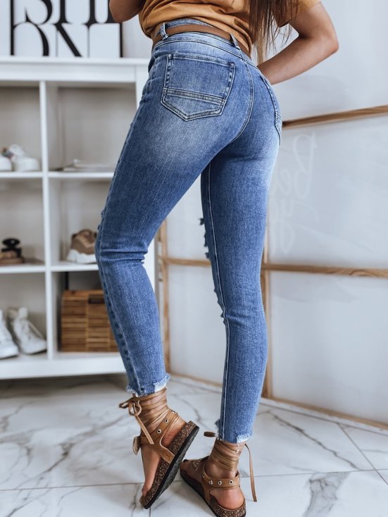 Spodnie damskie jeansowe HIGH niebieskie Dstreet UY0858