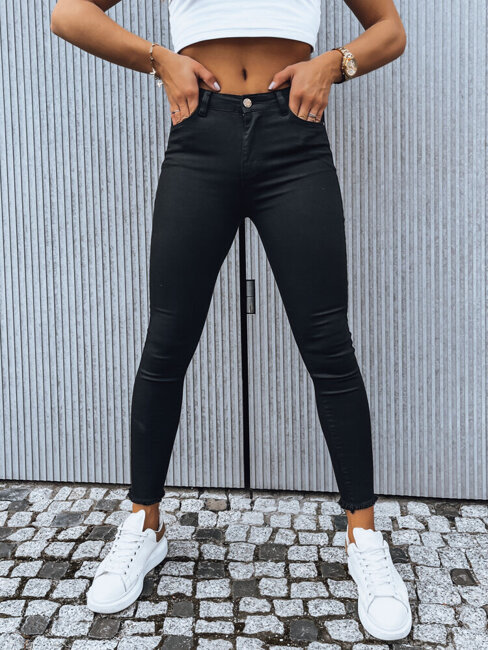 Spodnie damskie jeansowe HYSTEN czarne Dstreet UY1710