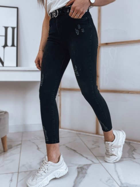 Spodnie damskie jeansowe LINDA czarne Dstreet UY0809