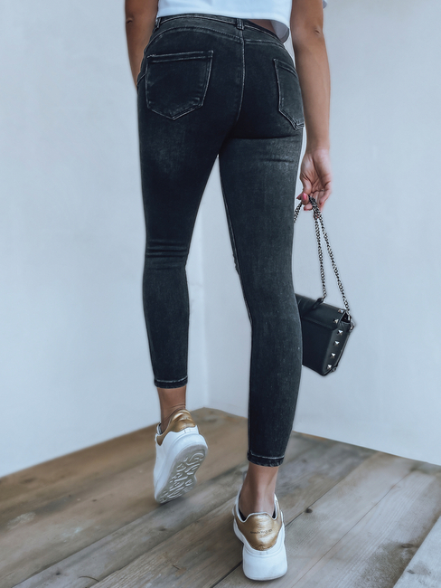 Spodnie damskie jeansowe ODETTA czarne Dstreet UY1296