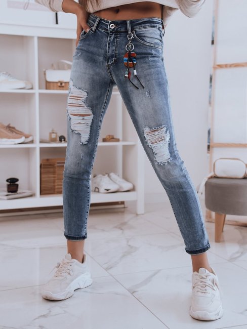 Spodnie damskie jeansowe SISTA niebieskie Dstreet UY0861