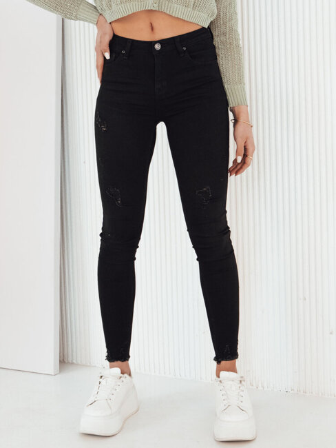 Spodnie damskie jeansowe TRIDA czarne Dstreet UY1990