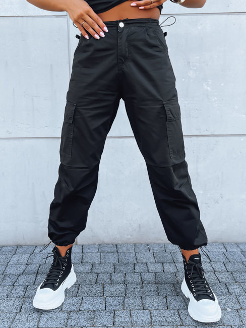 Spodnie damskie spadochronowe NECTI czarne Dstreet UY1637