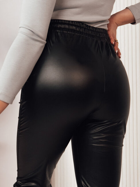 Spodnie damskie woskowane BRIAL czarne Dstreet UY2075