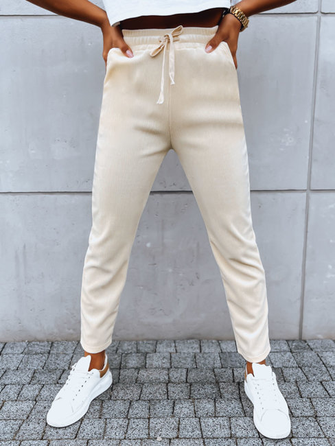 Spodnie dresowe damskie ASTRO beżowe Dstreet UY1661