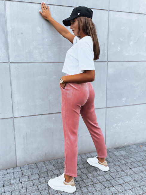Spodnie dresowe damskie ASTRO różowe Dstreet UY1659