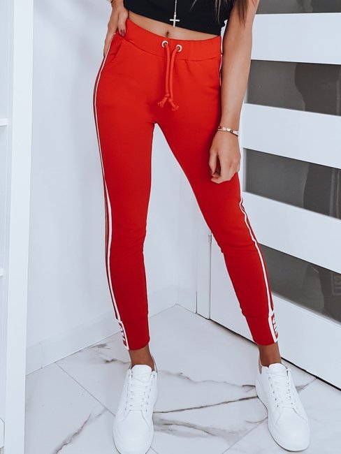 Spodnie dresowe damskie BELLA czerwone UY0232