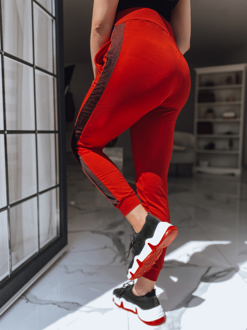Spodnie dresowe damskie LORENA czerwone UY0262z