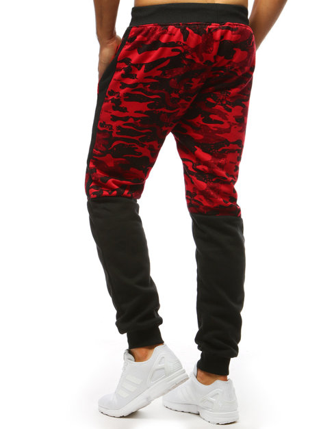 Spodnie dresowe męskie camo czerwone Dstreet UX3492