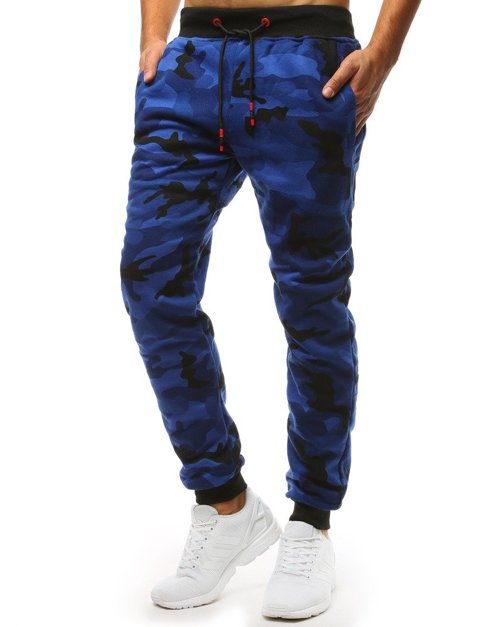 Spodnie dresowe męskie camo niebieskie Dstreet UX1468