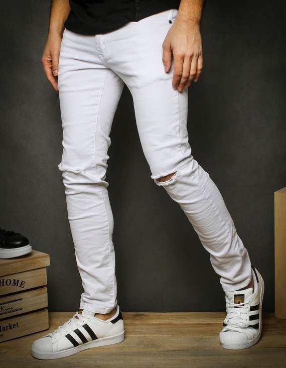 Spodnie jeansowe męskie białe Dstreet UX2342