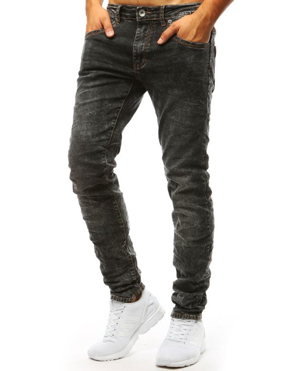 Spodnie jeansowe męskie czarne UX1324