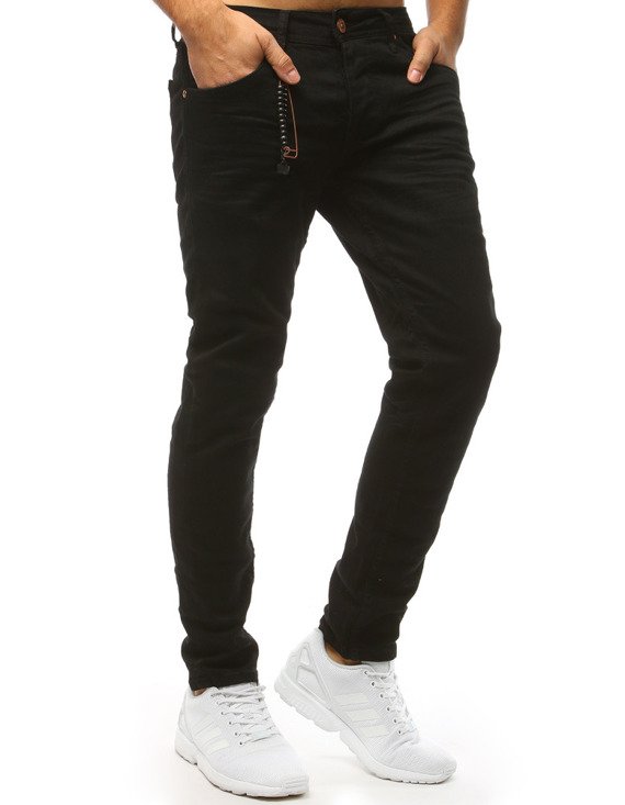 Spodnie jeansowe męskie czarne UX1470