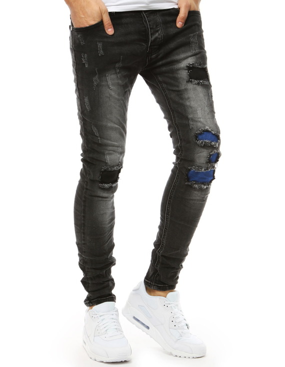 Spodnie jeansowe męskie czarne UX1851