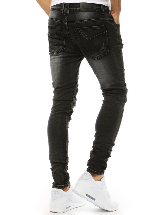 Spodnie jeansowe męskie czarne UX1851