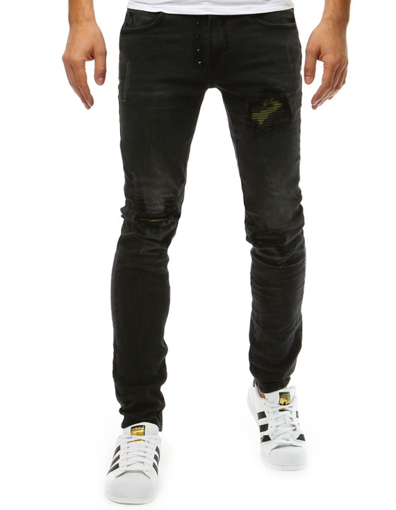 Spodnie jeansowe męskie czarne UX1852