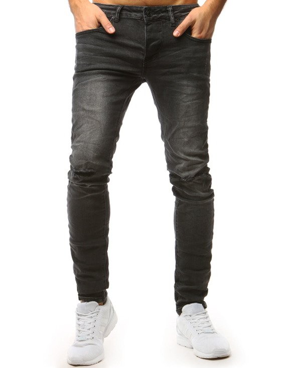 Spodnie jeansowe męskie grafitowe Dstreet UX1568