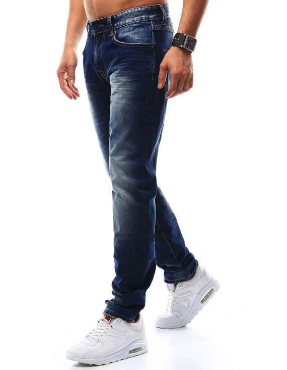 Spodnie jeansowe męskie granatowe UX0917