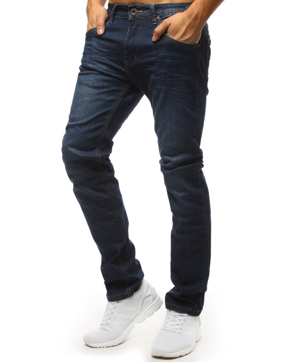 Spodnie jeansowe męskie granatowe UX1528