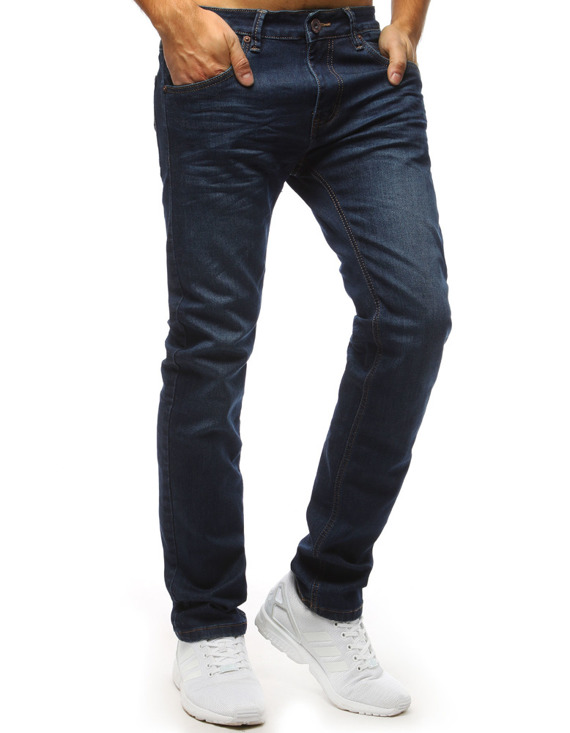 Spodnie jeansowe męskie granatowe UX1528