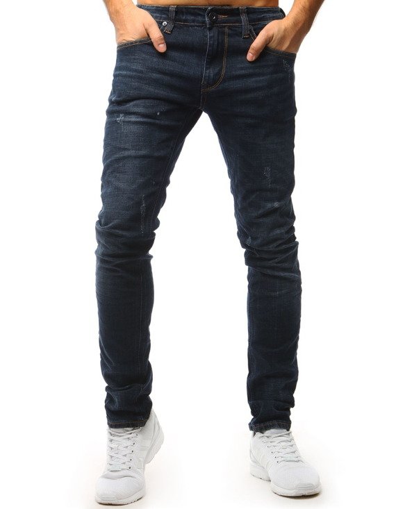 Spodnie jeansowe męskie granatowe UX1567