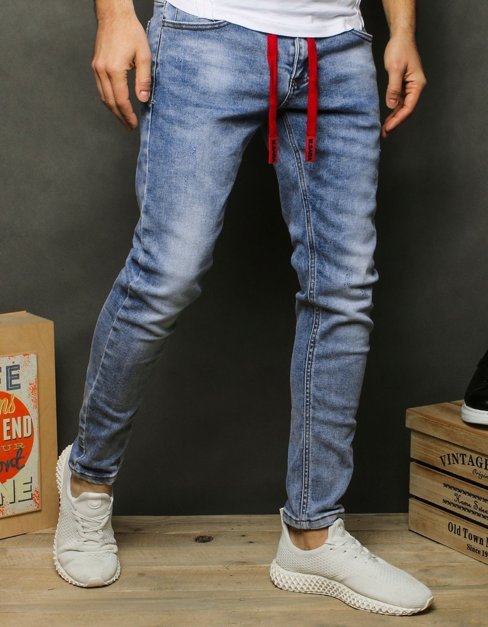 Spodnie jeansowe męskie niebieskie Dstreet UX2477