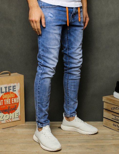 Spodnie jeansowe męskie niebieskie Dstreet UX2481