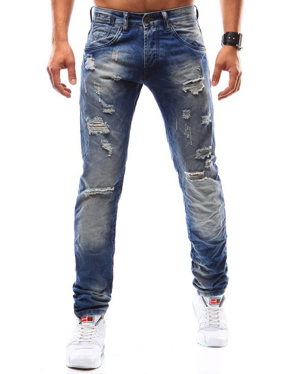 Spodnie jeansowe męskie niebieskie UX0938