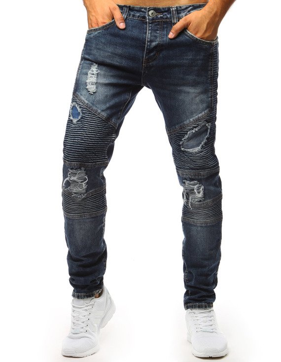 Spodnie jeansowe męskie niebieskie UX1358