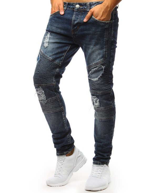 Spodnie jeansowe męskie niebieskie UX1358