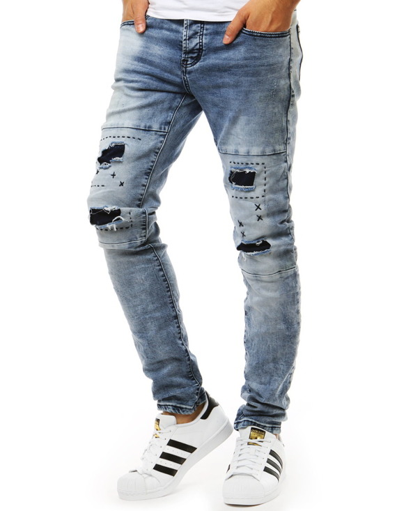 Spodnie jeansowe męskie niebieskie UX1925