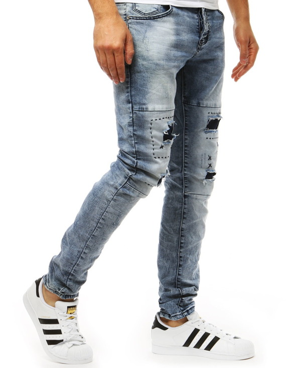 Spodnie jeansowe męskie niebieskie UX1925