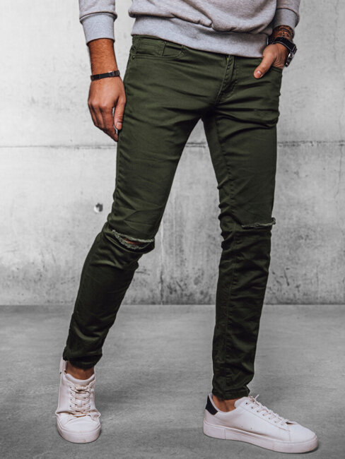 Spodnie jeansowe męskie zielone Dstreet UX4086